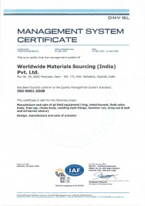 WMS INDIA ISO 9001 CERTIFICATE